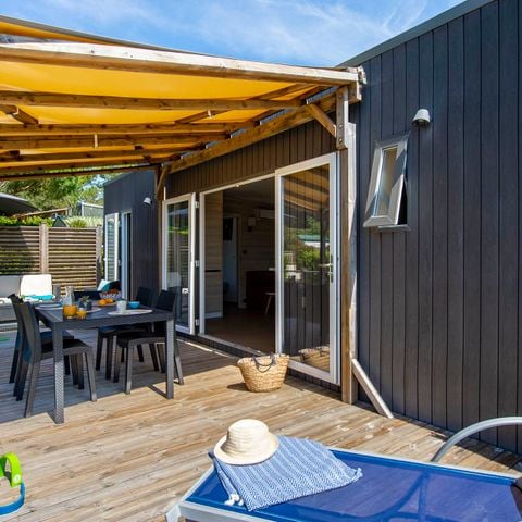 Stacaravan 4 personen - Stacaravan PREMIUM - 2 slaapkamers - 2 badkamers met douche - Ouderlijke suite