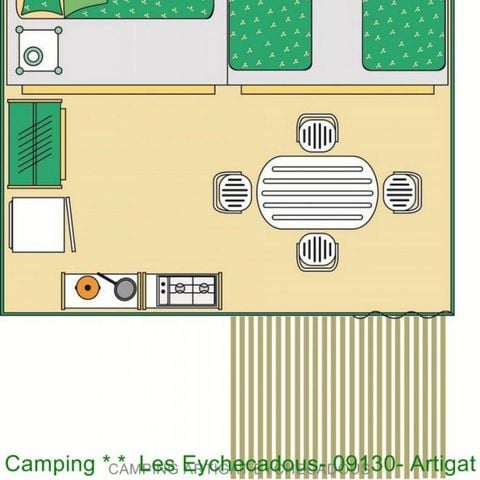 BUNGALOW TOILÉ 4 personnes - BENGALI