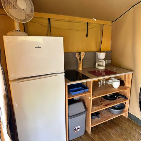 TENTE TOILE ET BOIS 5 personnes - SAFARI sans sanitaires