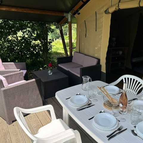 Tente en toile et en bois 5 personnes - SAFARI sans sanitaires