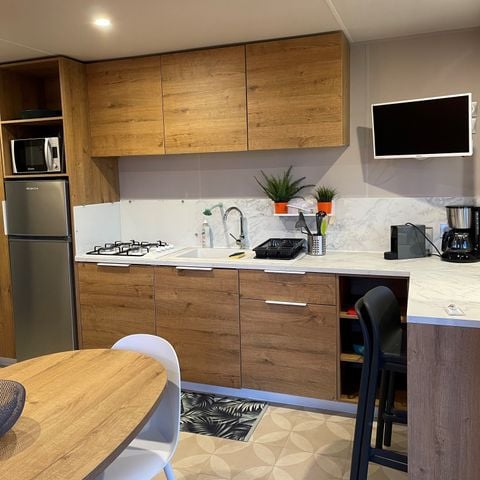 Mobile home 6 persons - Standing 28m2 + integrated terrace 8m2 4/6 pers