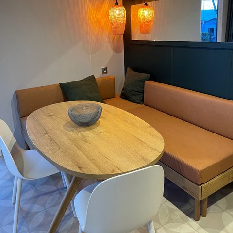 MOBILHOME 6 personnes - Standing 28m2 + terrasse intégrée 8m2 4/6 pers