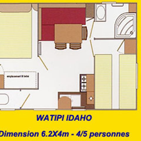 MOBILHOME 4 personas - IDAHO 2 habitaciones - TV