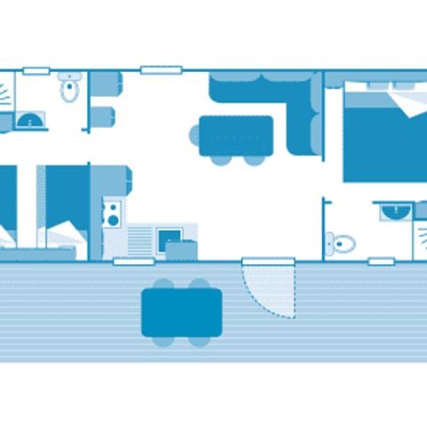 Mobile home 6 persons - Cottage Bergerac 5/6p 2ch ** (in French)