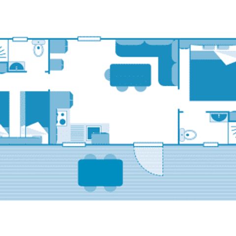 MOBILHOME 6 personas - Cottage Bergerac 5/6p 2ch ** (en francés)