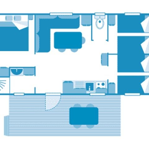 MOBILHOME 6 personnes - Cottage 6p 3ch ***