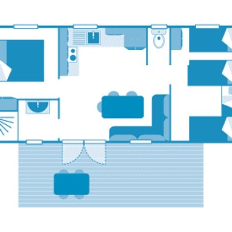 Stacaravan 6 personen - Huisje 6p 3ch ****