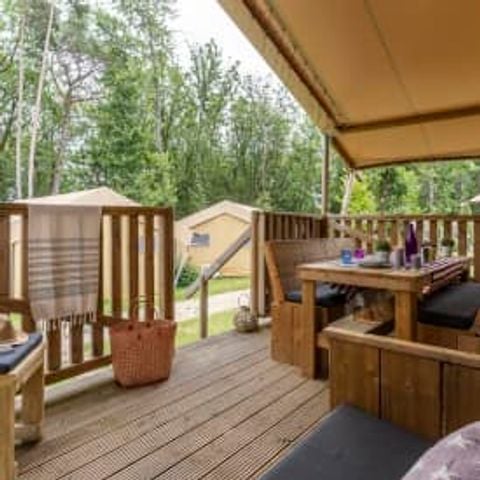 Canvas and wooden tent 6 persons - Lodge Safari 6p 3ch ****