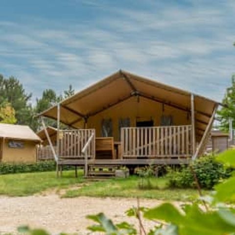 Tente en toile et en bois 6 personnes - Lodge Safari 6p 3ch ****