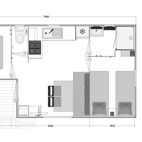 MOBILHOME 4 personnes - Cottage 4 FEUILLES 2 chambres - VUE PLAN D'EAU