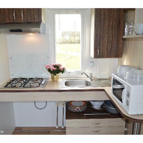 Stacaravan 4 personen - Cottage 2 FEUILLES - 2 slaapkamers - Uitgerust voor personen met beperkte mobiliteit
