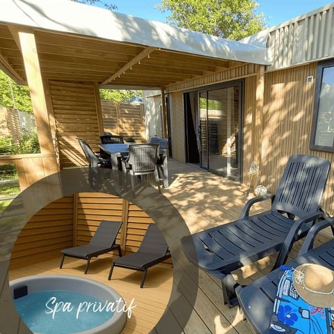 Stacaravan 6 personen - EXCLUSIEF Natuurhuisje met 3 slaapkamers en SPA