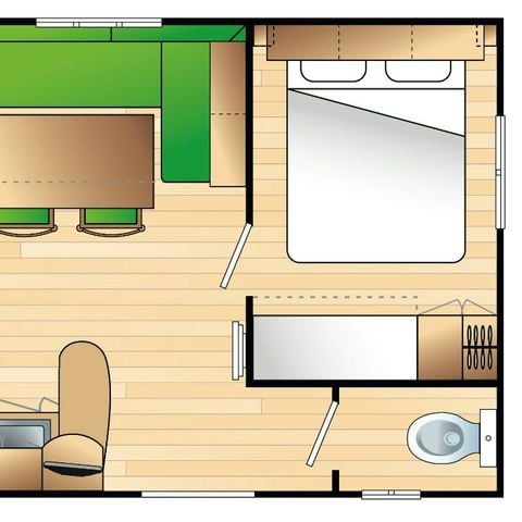 MOBILE HOME 6 people - Sleeps 4/6 2 Bedrooms (Clim TV)