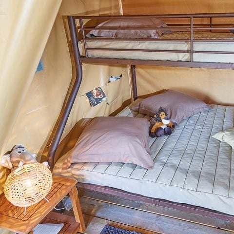 Canvas bungalow 4 persons - canopy bungalow 19m² without sanitary facilities (Accommodation for the 2022 season)