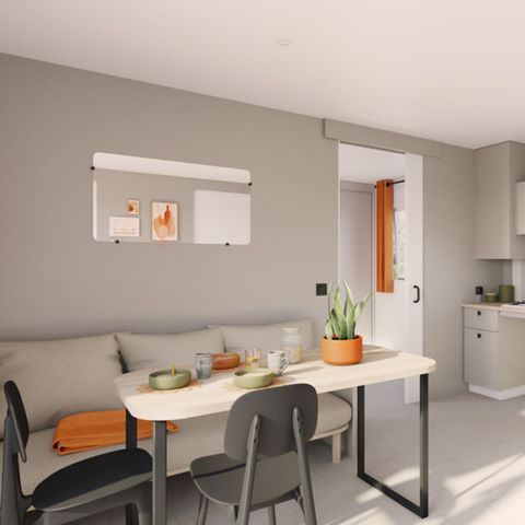 MOBILHOME 4 personas - Privilège PMR 30m² - 2 habitaciones - Aire acondicionado + TV + Lavavajillas