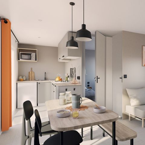 Stacaravan 4 personen - GRAND CONFORT PREMIUM 2 slaapkamers - airconditioning