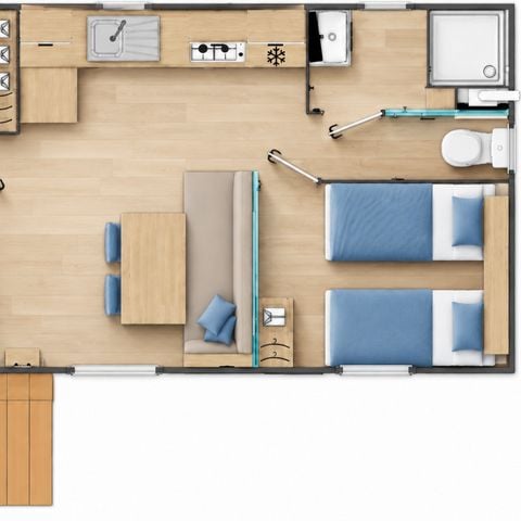 Mobilhome 4 personnes - 2 chambres