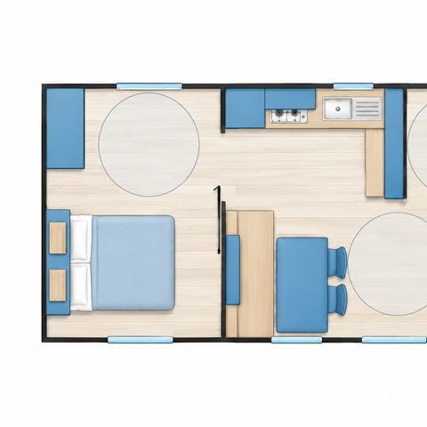Mobilhome 4 personnes - PMR - 2 chambres