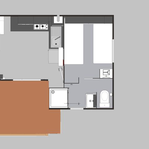 MOBILHOME 4 personas - Confort+ - 2 habitaciones - 2 baños