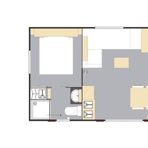MOBILHOME 6 personas - Confort+ - 3 habitaciones