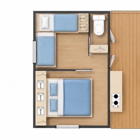 Mobilhome 4 personnes - Tithome - Sans salle de bain