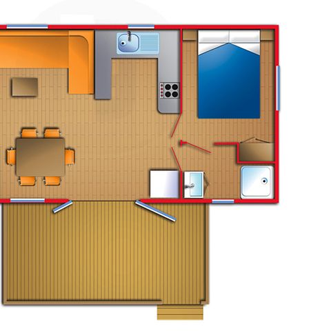 Stacaravan 6 personen - CASITA 6 PAX