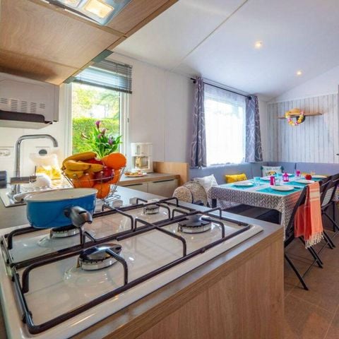 Stacaravan 8 personen - Mobile-home | Comfort | 4 slaapkamers | 8 pers. | Verhoogd terras | 1 badkamer