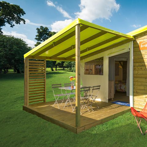 Glamping tent 4 persons - Funflower Standard 20m² / 2 bedrooms - terrace (without en-suite facilities)