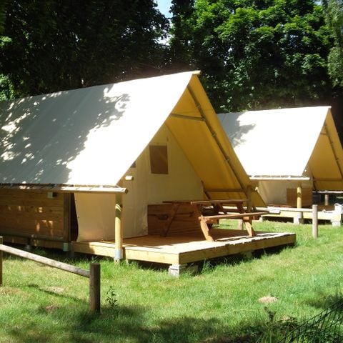 Bungalowzelt 4 personen - Zeltbungalow Amazone Standard 20m² / - 2 Zimmer - Terrasse - Ohne eigene Sanitäranlagen