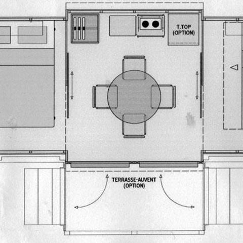 CHALET 4 persone - Cabane Nature Standard 16m² / 2 camere - terrazza (senza bagno)