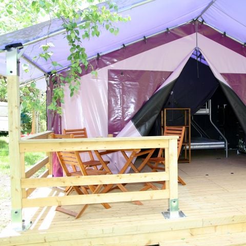 Tenda in tela e legno 5 persone - Freeflower Standard 37m² / - 2 camere - Da letto - Terrazza - Senza bagno