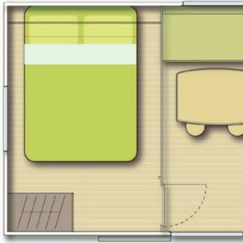 STACARAVAN 4 personen - Standaard stacaravan 20m² / 2 slaapkamers (zonder en-suite faciliteiten)