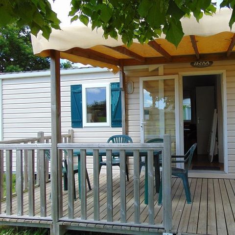 Mobilheim 6 personen - éco 30 m² / 2 Zimmer - überdachte Terrasse