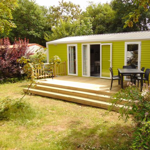 Mobilheim 6 personen - Premium 33m² / 2 Schlafzimmer - 2 Bäder - Terrasse