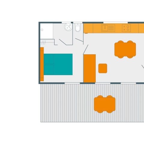 BUNGALOW 6 personnes - PREMIUM CLIMATISATION  4/6 Pers 33m²