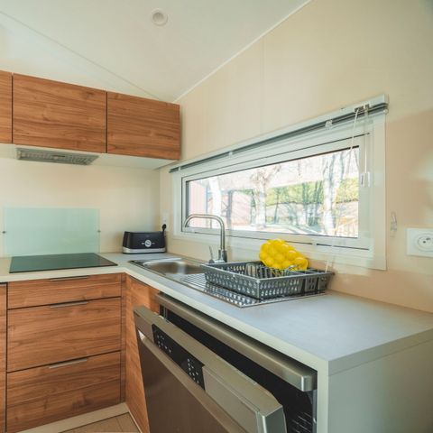 Stacaravan 6 personen - PREMIUM KLIMAAT 6/8 Pers 40m²