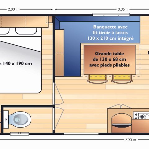 Mobile home 4 persons - MRI