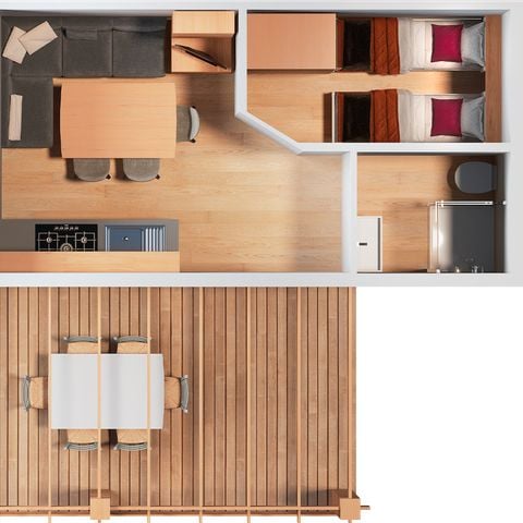 Mobile home 6 persons - Deluxe