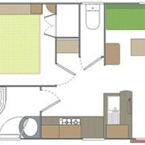 STACARAVAN 6 personen - Comfort 35 m² - 3 kamers