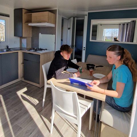 Mobile home 6 persons - Mobile Home Lodge 83 Confort 3 bedrooms - 28 m² + integrated terrace of 8 m