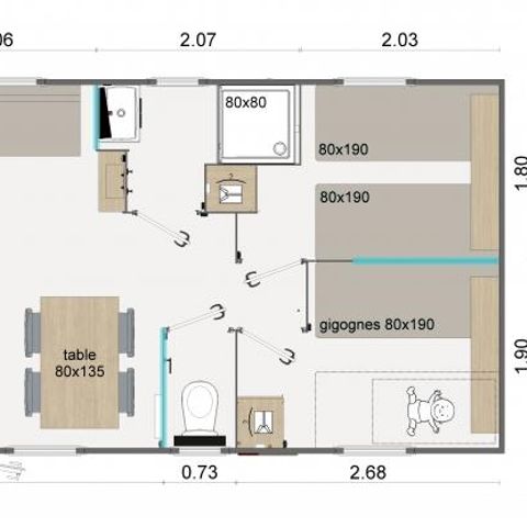 Mobile home 6 persons - Lodge 87