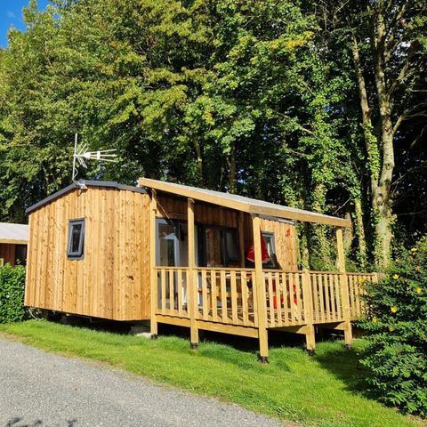 Stacaravan 4 personen - Cabane Surfer 2 slaapkamers - 25 m² + halfoverdekt terras