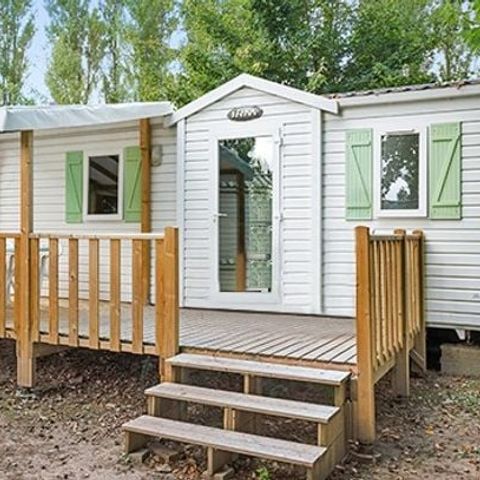 MOBILHOME 6 personas - Classic XL | 2 Dormitorios | 4/6 Pers. | Terraza elevada | Aire acondicionado.