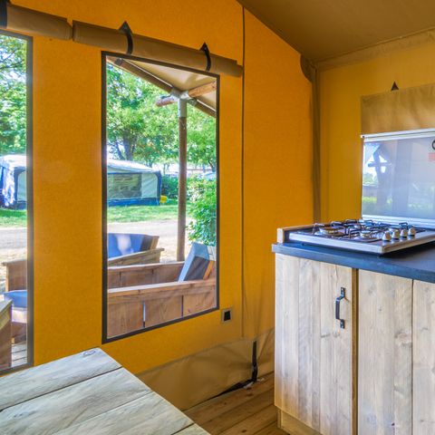 Safaritent 5 personen - SLOW LODGE - 2 slaapkamers, geen badkamer