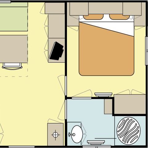 Mobile home 4 persons - 2 bedrooms
