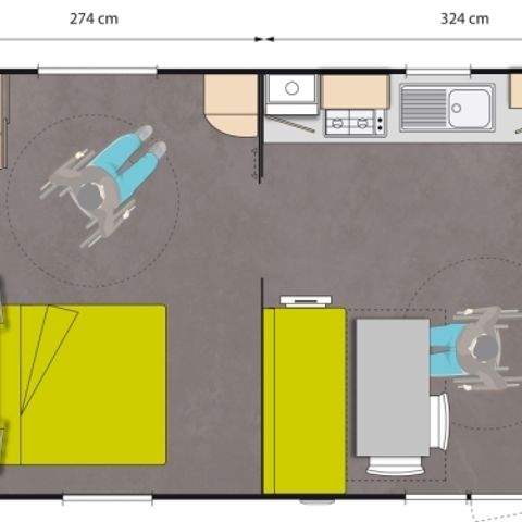 Stacaravan 4 personen - PRM COMFORT