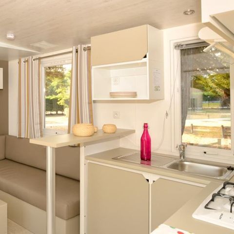 CASA MOBILE 6 persone - 35 m² Casa mobile comfort (3 camere da letto + terrazza semicoperta + TV + LV + Aria condizionata)