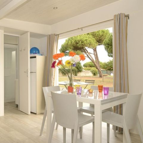 Mobilheim 6 personen - Mobilheim Komfort 35 m² (3 Zimmer + halbüberdachte Terrasse + TV + LV + Klimaanlage)