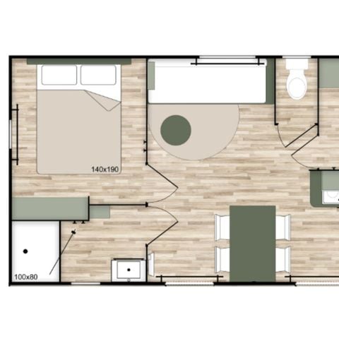 BUNGALOW 4 personnes - Mobilhome Gabizos 2/4 pers