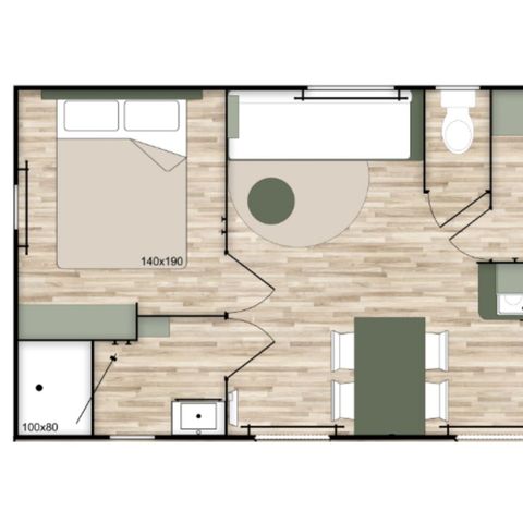 Stacaravan 4 personen - Stacaravan Gabizos 2/4 pers